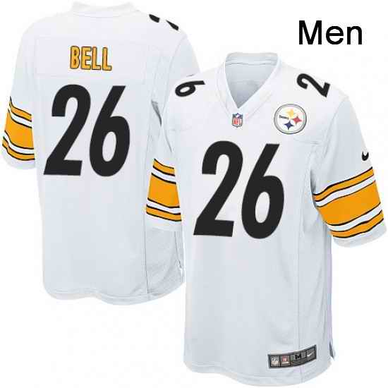 Mens Nike Pittsburgh Steelers 26 LeVeon Bell Game White NFL Jersey